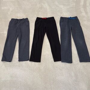 Tek Gear Boy's Fleece Ultrasoft Sweatpants Black Gray Bundle Sz M Pockets